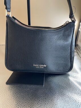 kate spade black pebbled leather crossbody shoulder bag